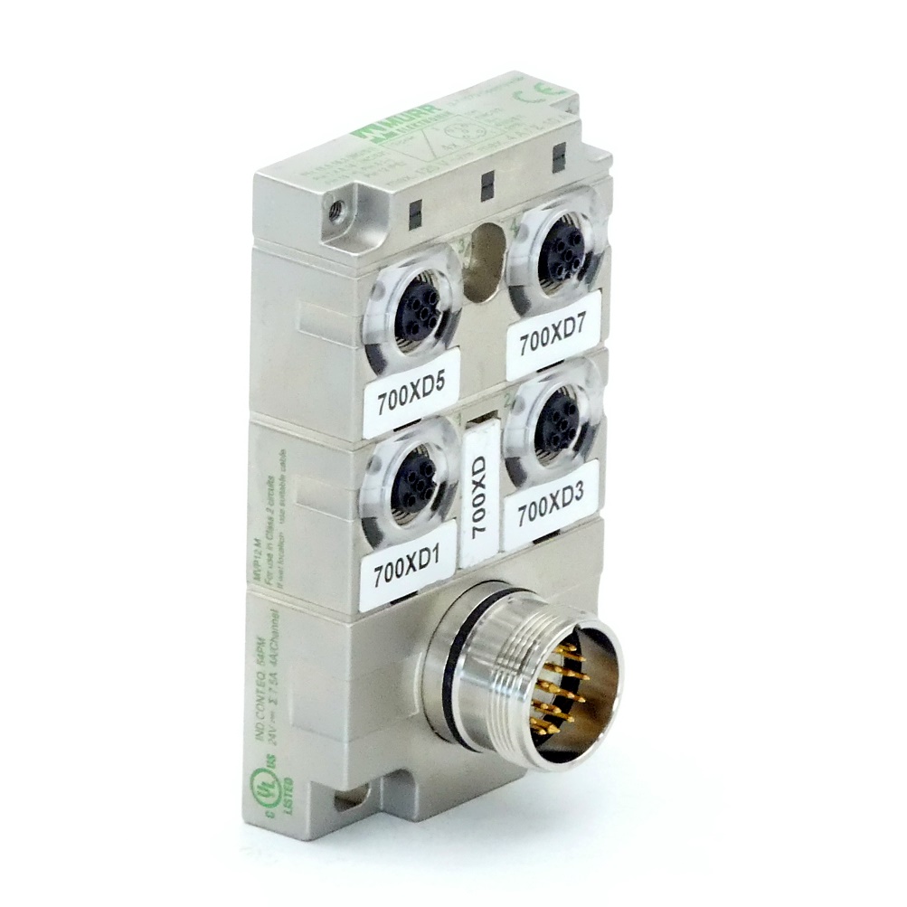 MVP-Metall, 4xM12, 5pol, Steck. M23 19pol.