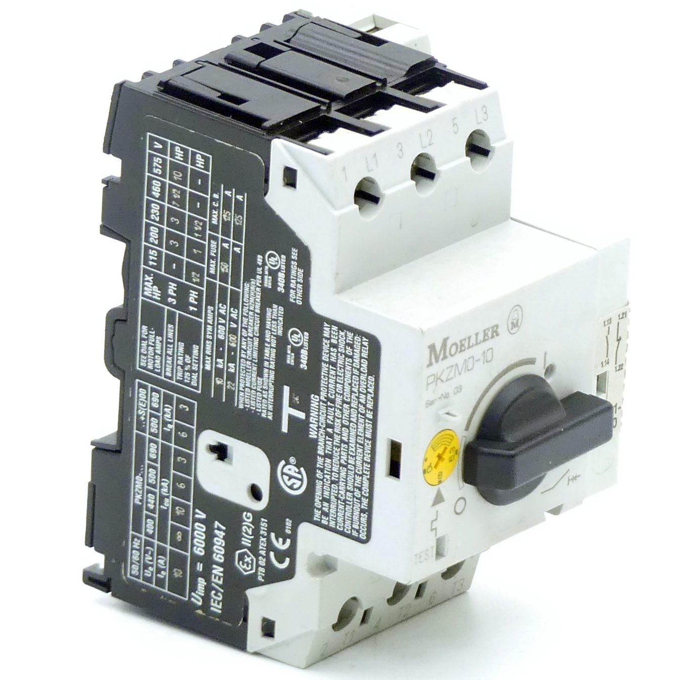 Motor protection switch with auxiliary contact