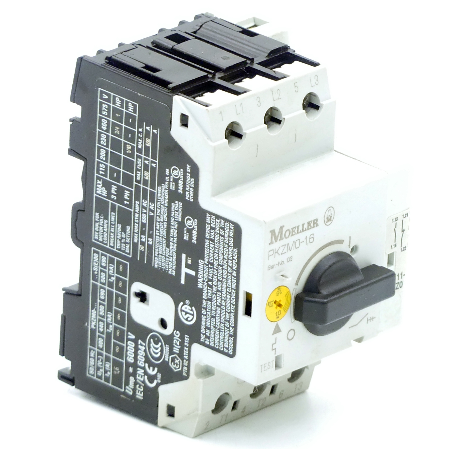 Motorschutzschalter mit Hilfskontakt  Gebraucht