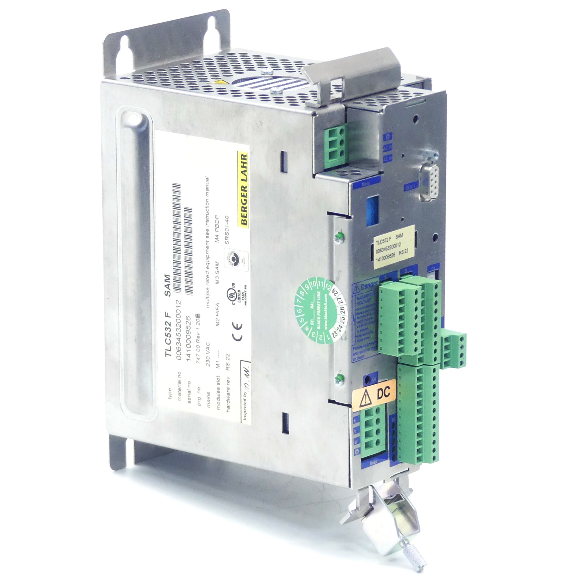 Positioning controller for 3-phase AC servo motors with Profibus-DP fieldbus interface and SAM safety module TLC532F -/HIFA/SAM/PBDP Used