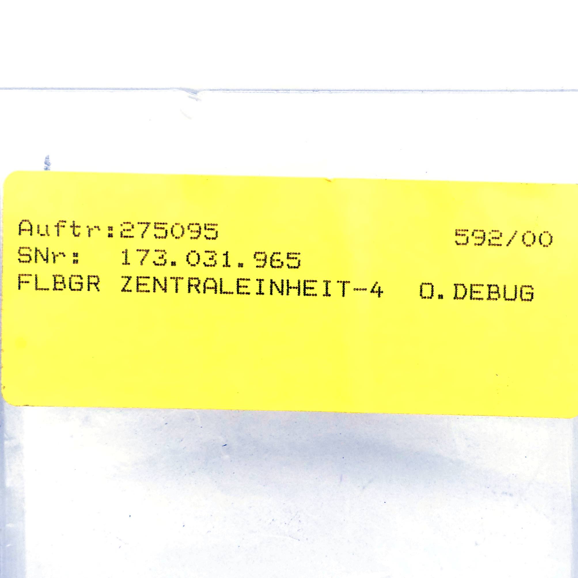 FLBGR Zentraleinheit-4  Used