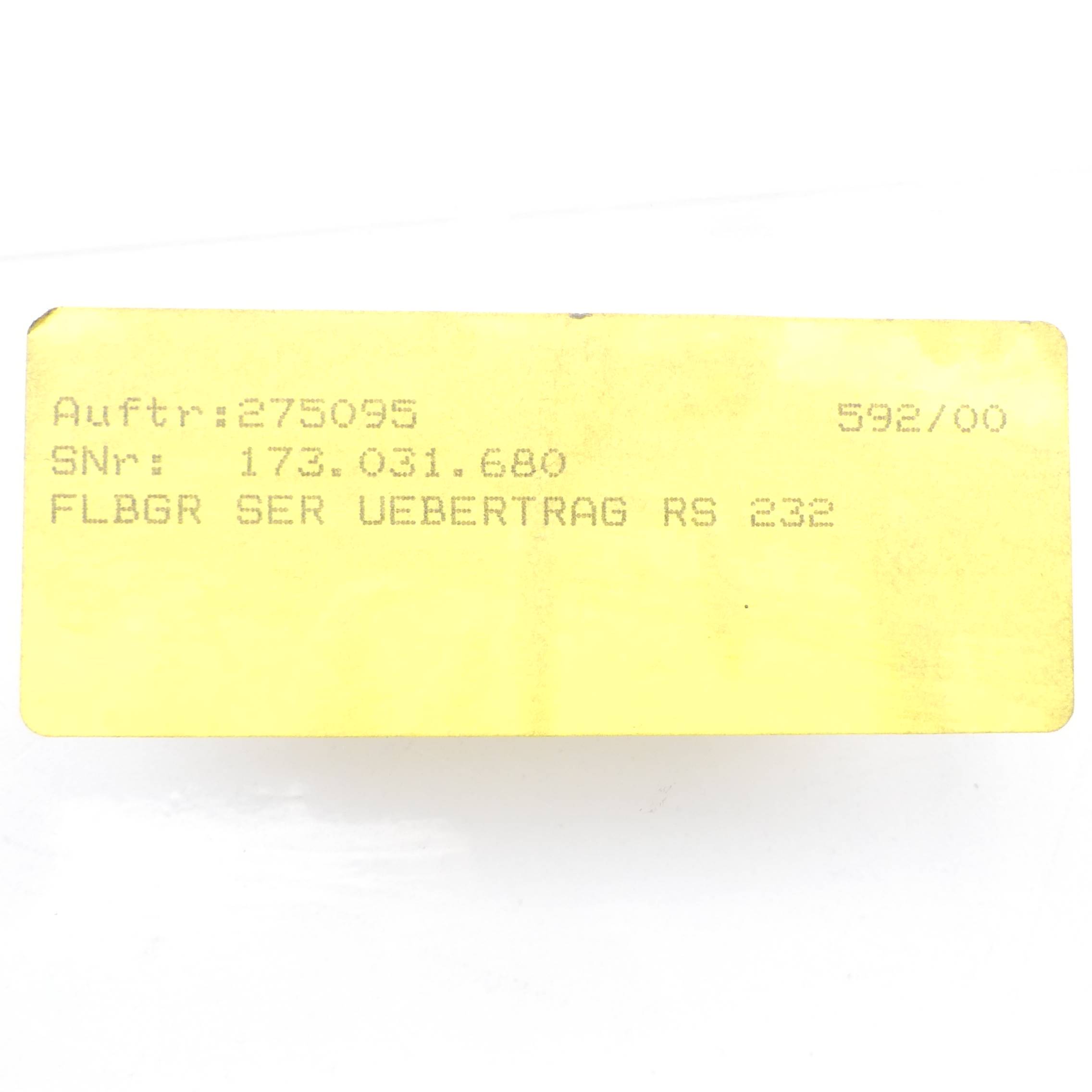 FLBGR SER UEBERTRAG RS 232 