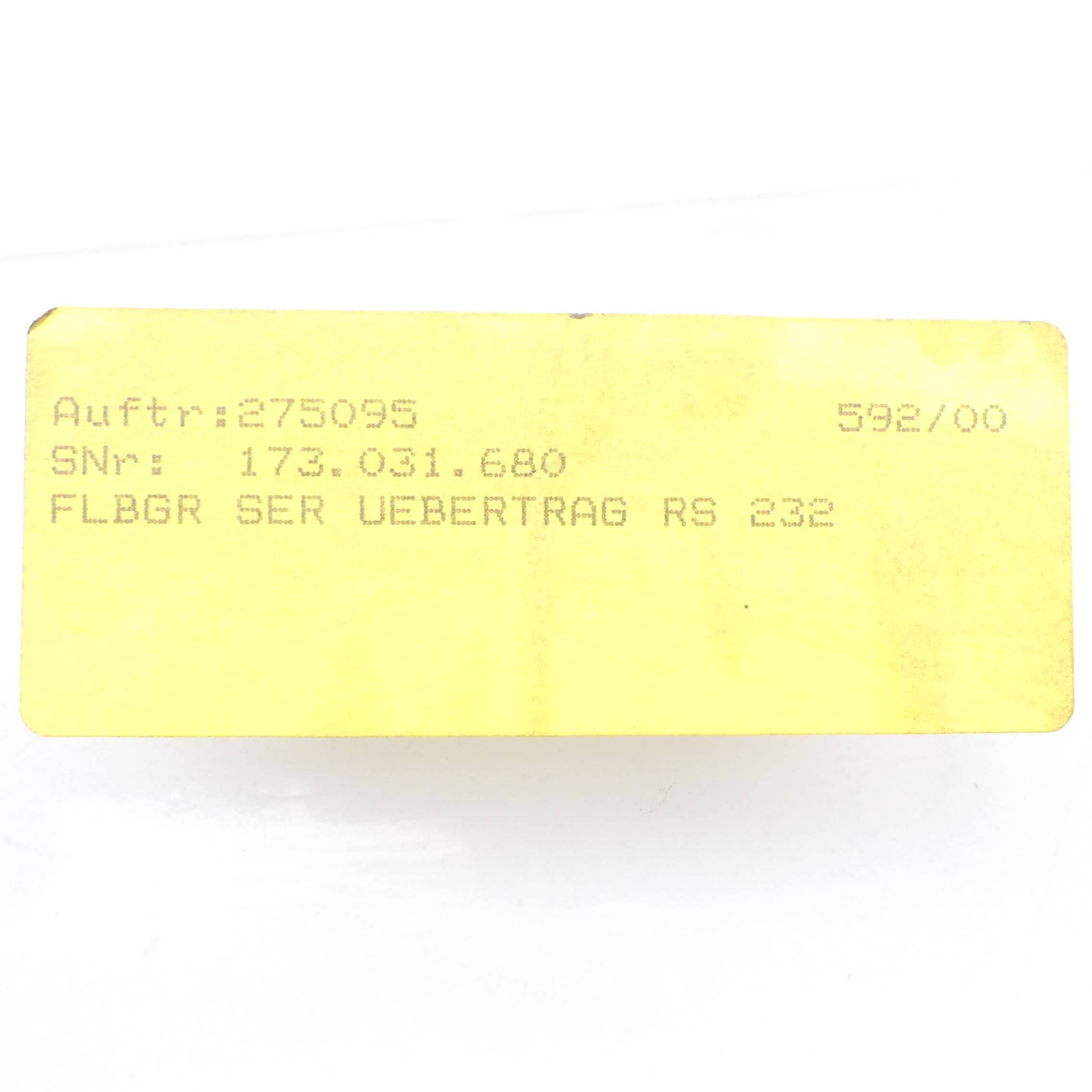 FLBGR SER UEBERTRAG RS 232  