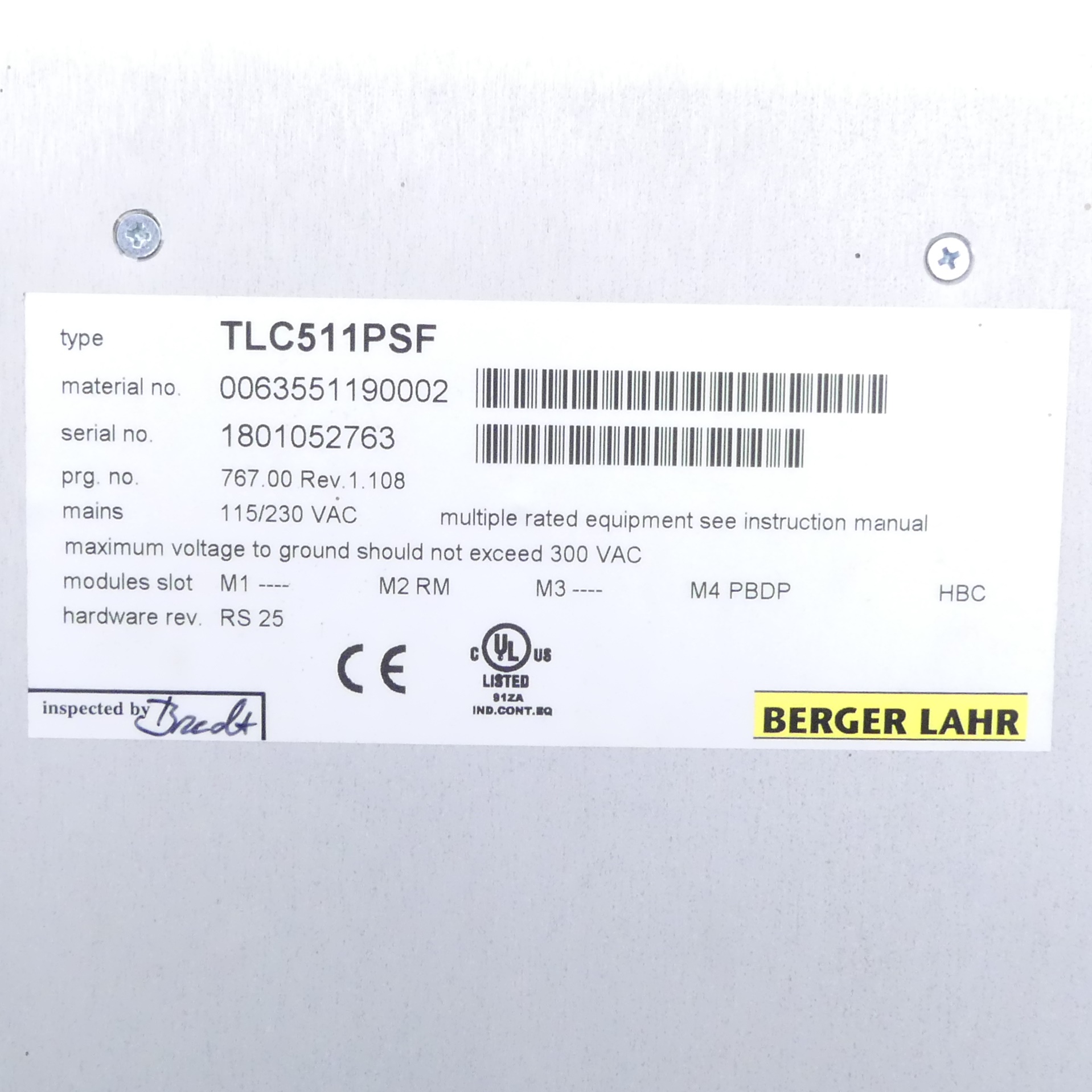 Twin Line Servo Drive TLC511PSF 