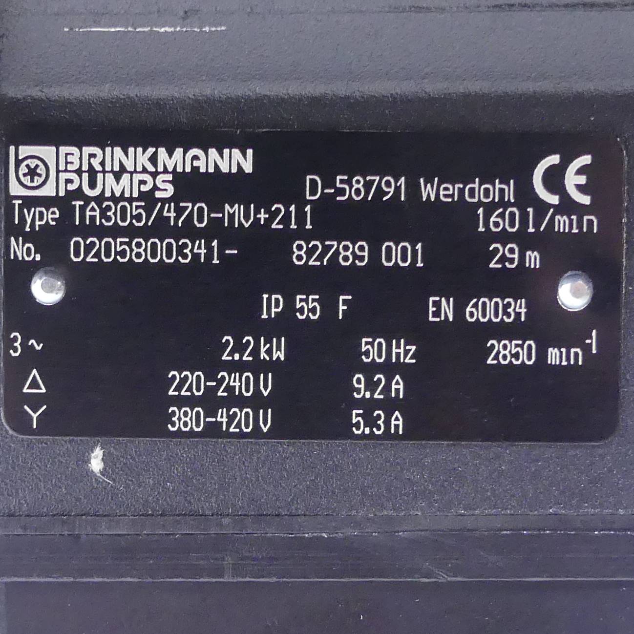 Tauchpumpe TA305/470-MV 