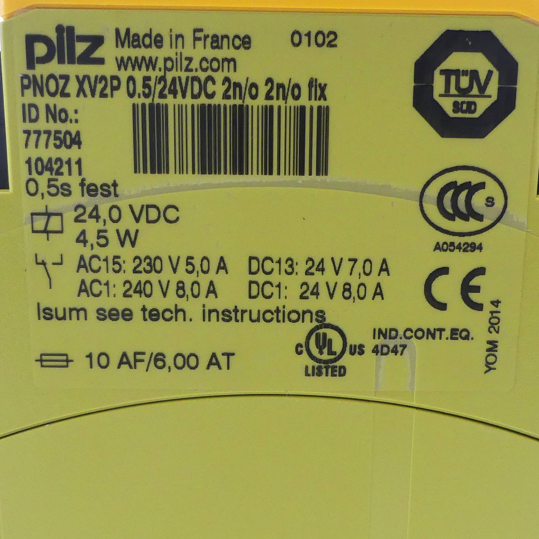 Sicherheitsrelais PNOZ XV2P