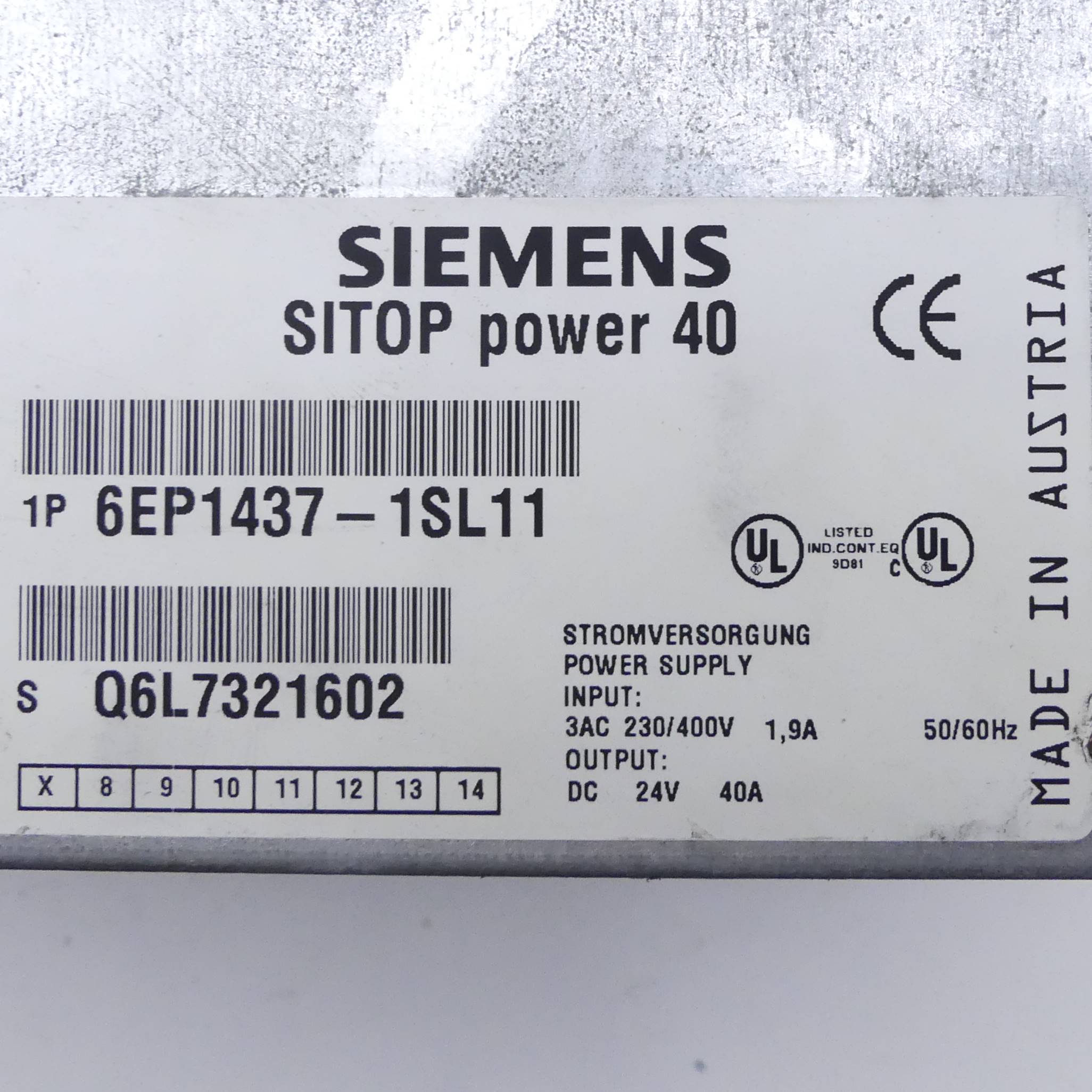 Power supply SITOP Power 40