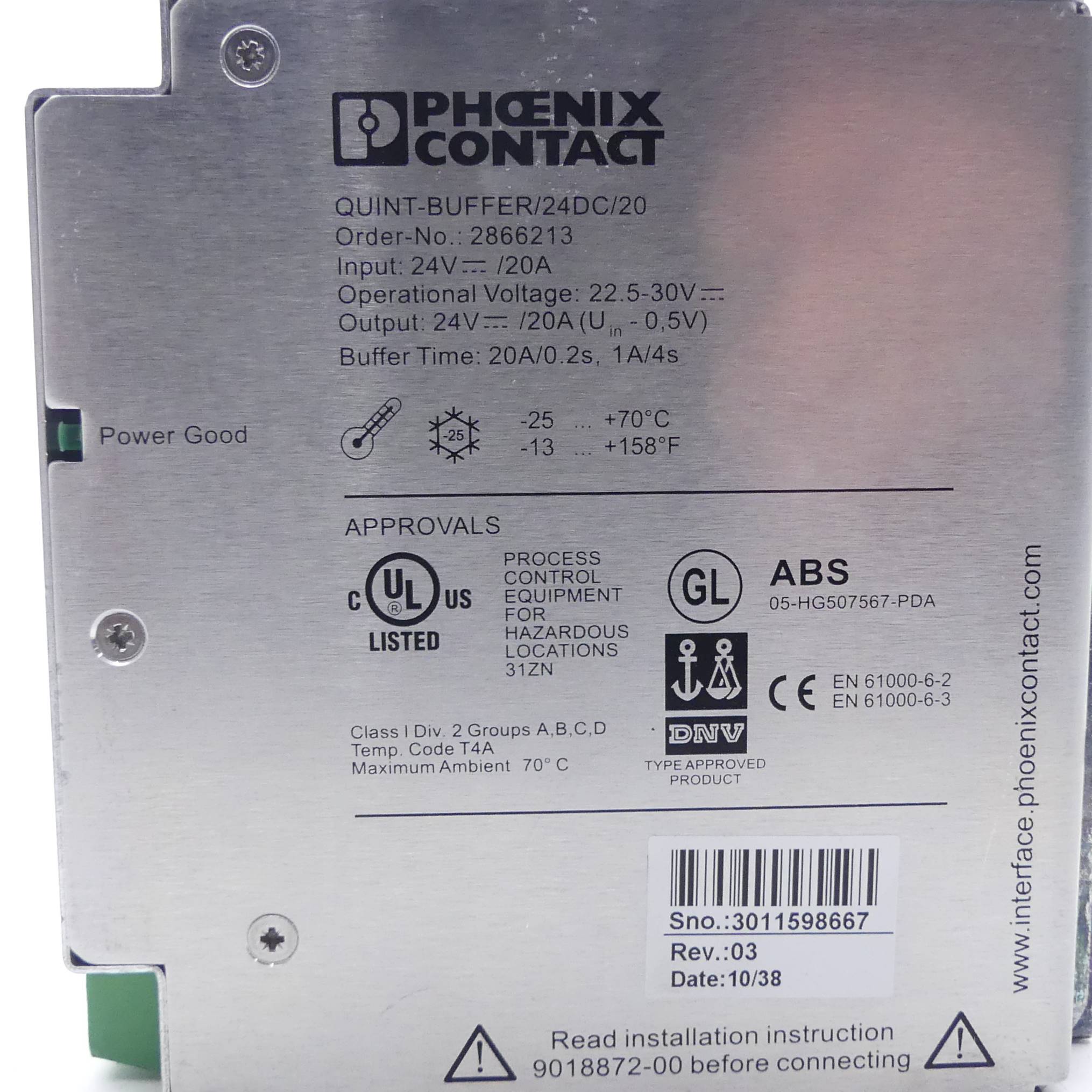 QUINT-BUFFER/24DC/20  Used