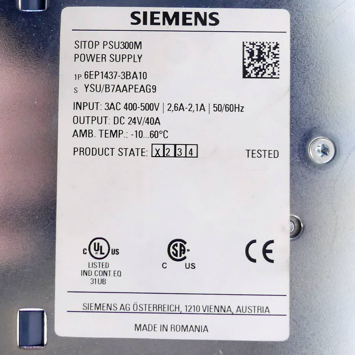 Power supply SITOP PSU300M