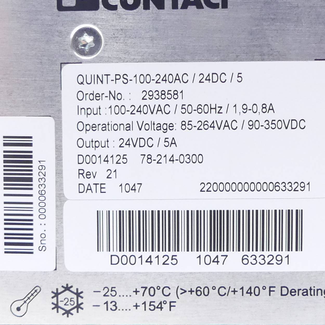 Netzgerät QUINT-PS-100-240AC/24DC/5
