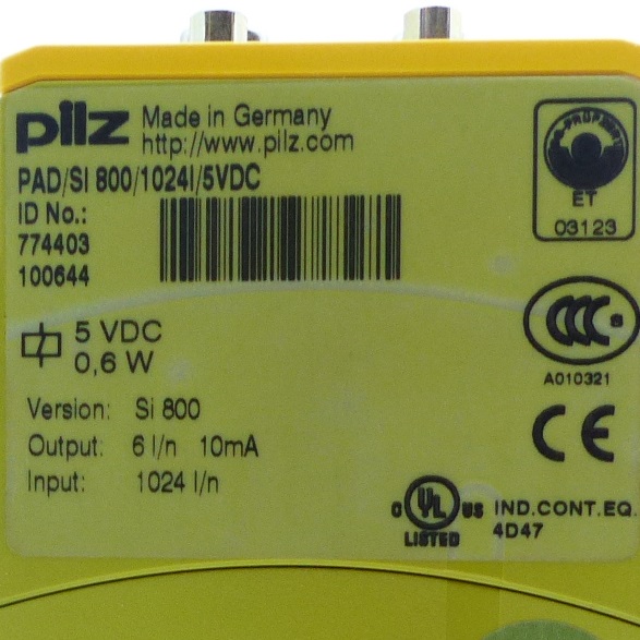 Safe Monitoring Relay PAD/SI 800/1024I/5VDC 