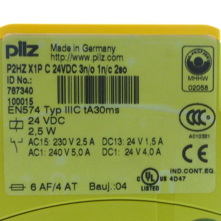 Two hand control Unit P2HZ X1P C 24VDC 3n/o 1n/c 2so 