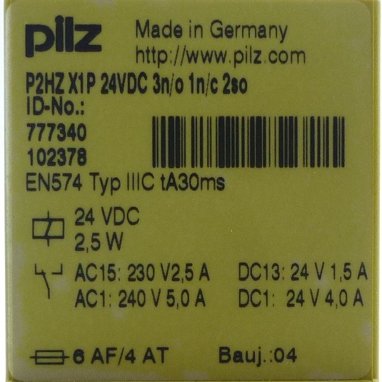 Zweihandbediengerät P2HZ X1P 24VDC 3n/o 1n/c 2so 