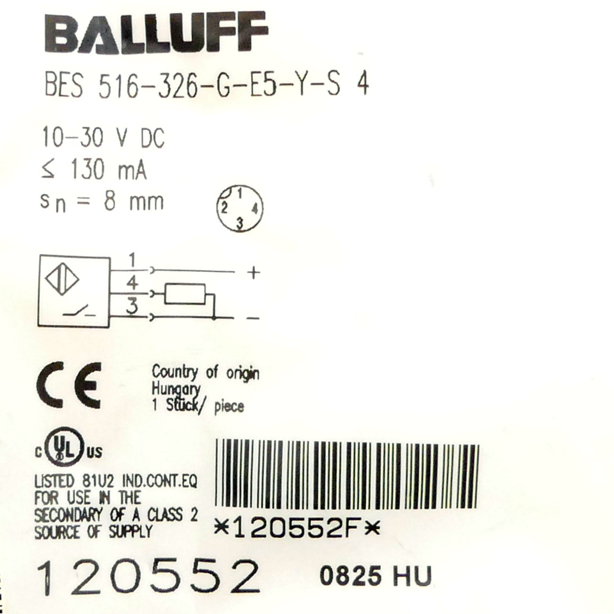 Nährungsensor BES 516-326-G-E5-Y-S 4