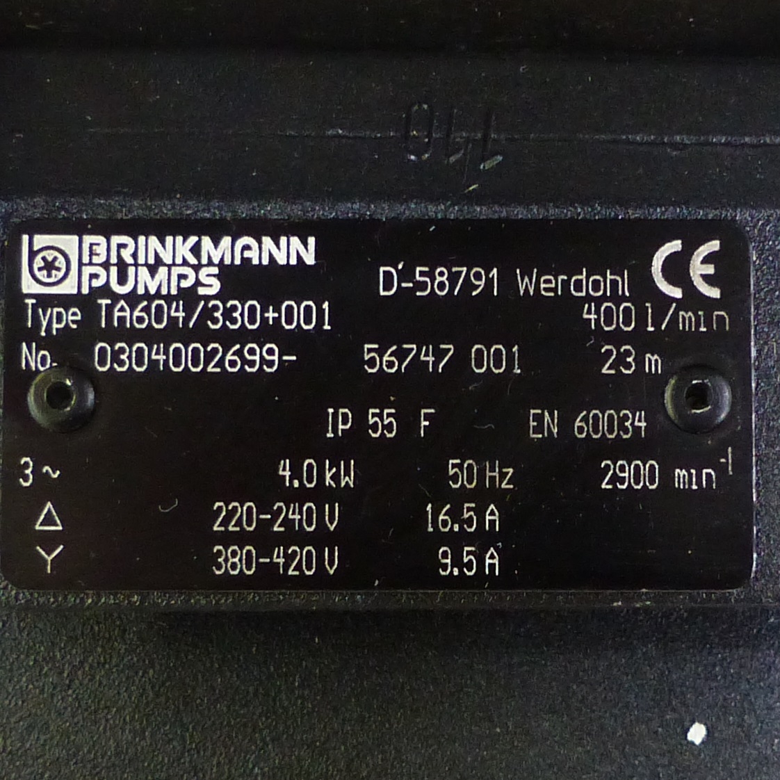 Centrifugal Pump TA604/330 