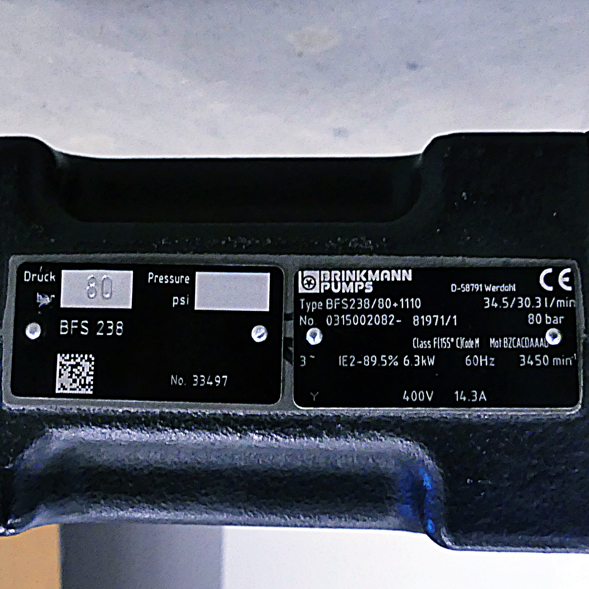 Schraubenspindelpumpe BFS238/80+1110