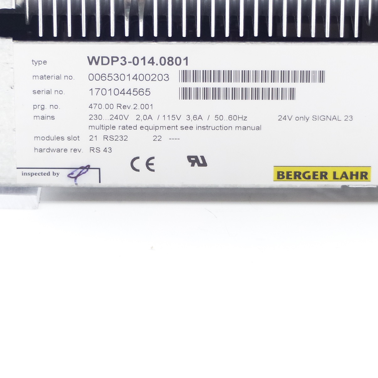 Frequency Converter WDP3-014.0801  Refurbished