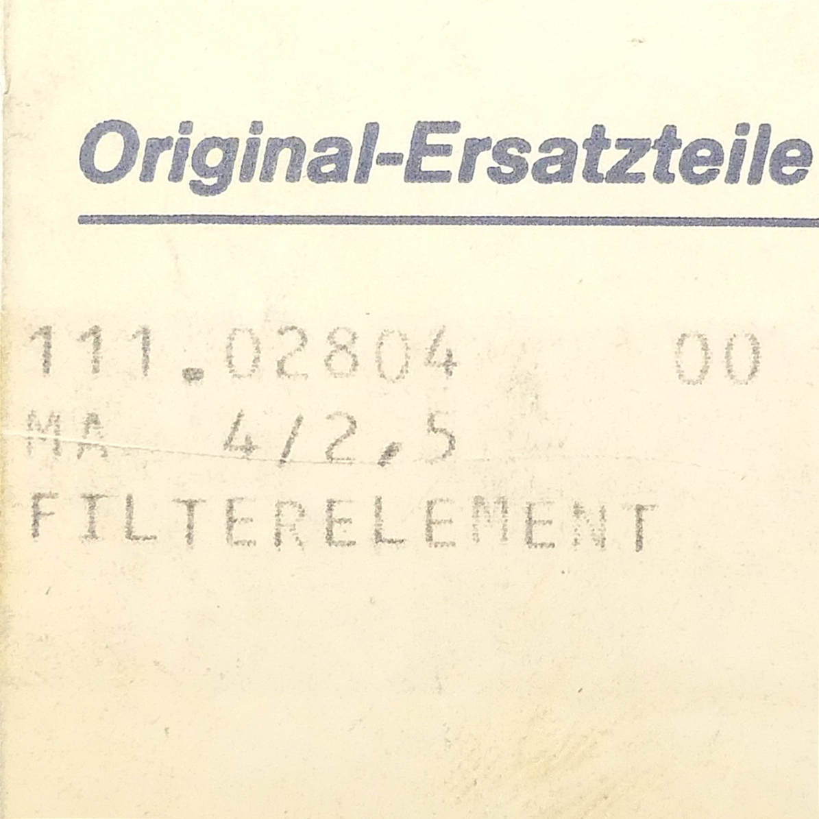 Filterelement MA 4/2,5 