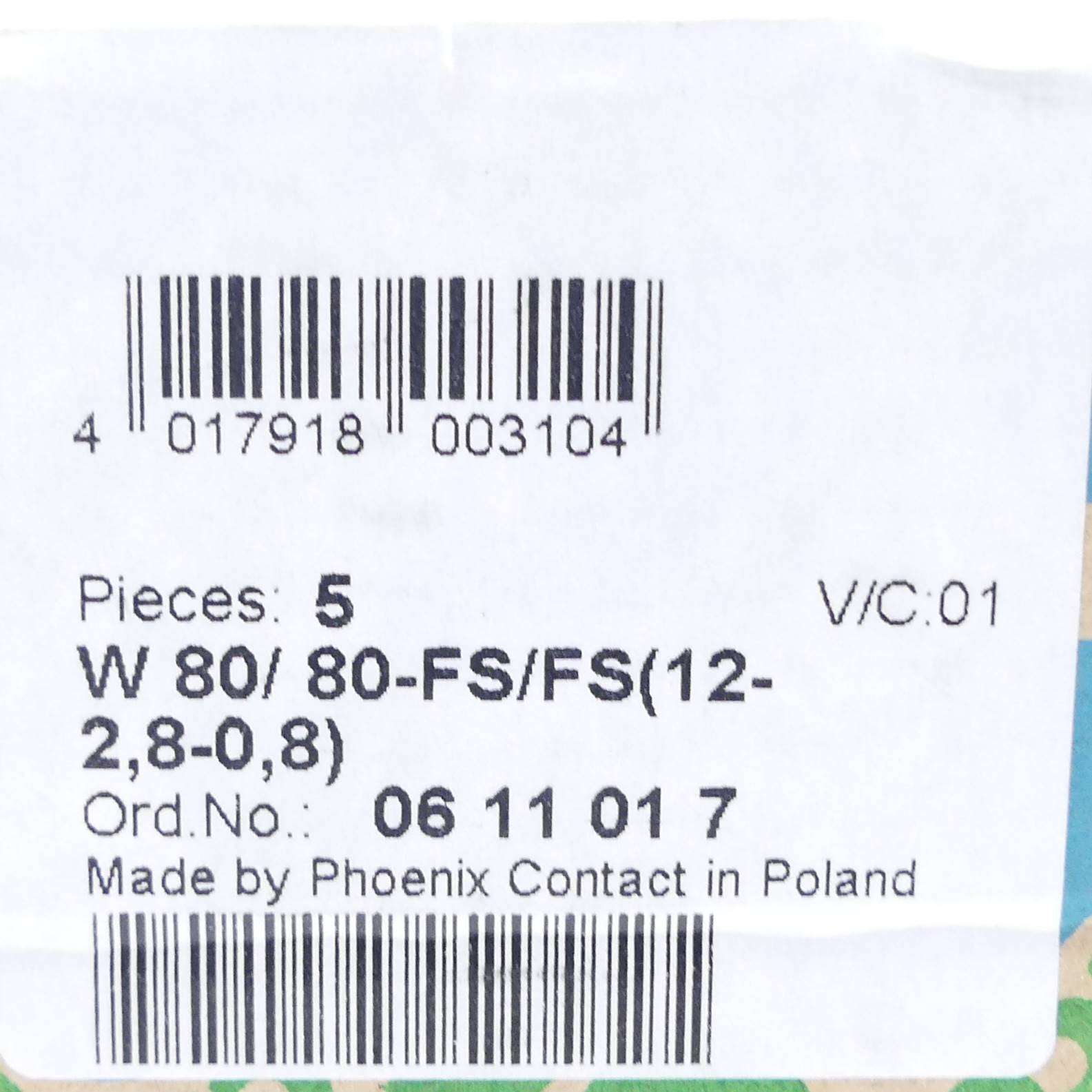 Anschlusswabe - W 80/ 80-FS/FS(12-2,8-0,8)
