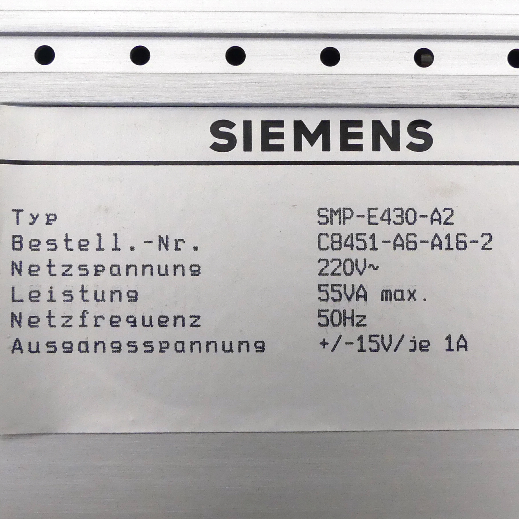 Power supply SMP-E430-A2
