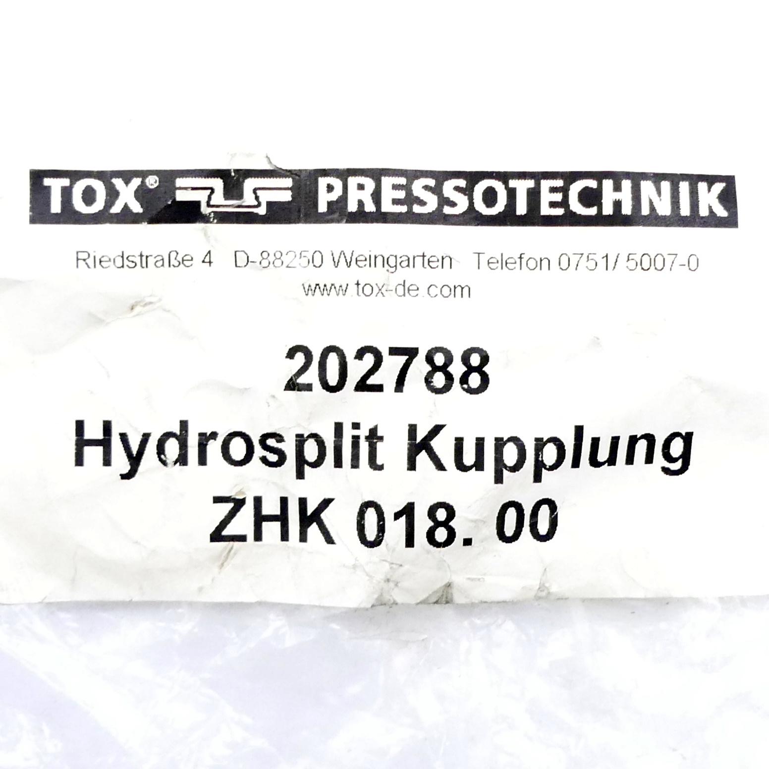 Hydrosplit coupling ZHK 018. 00 
