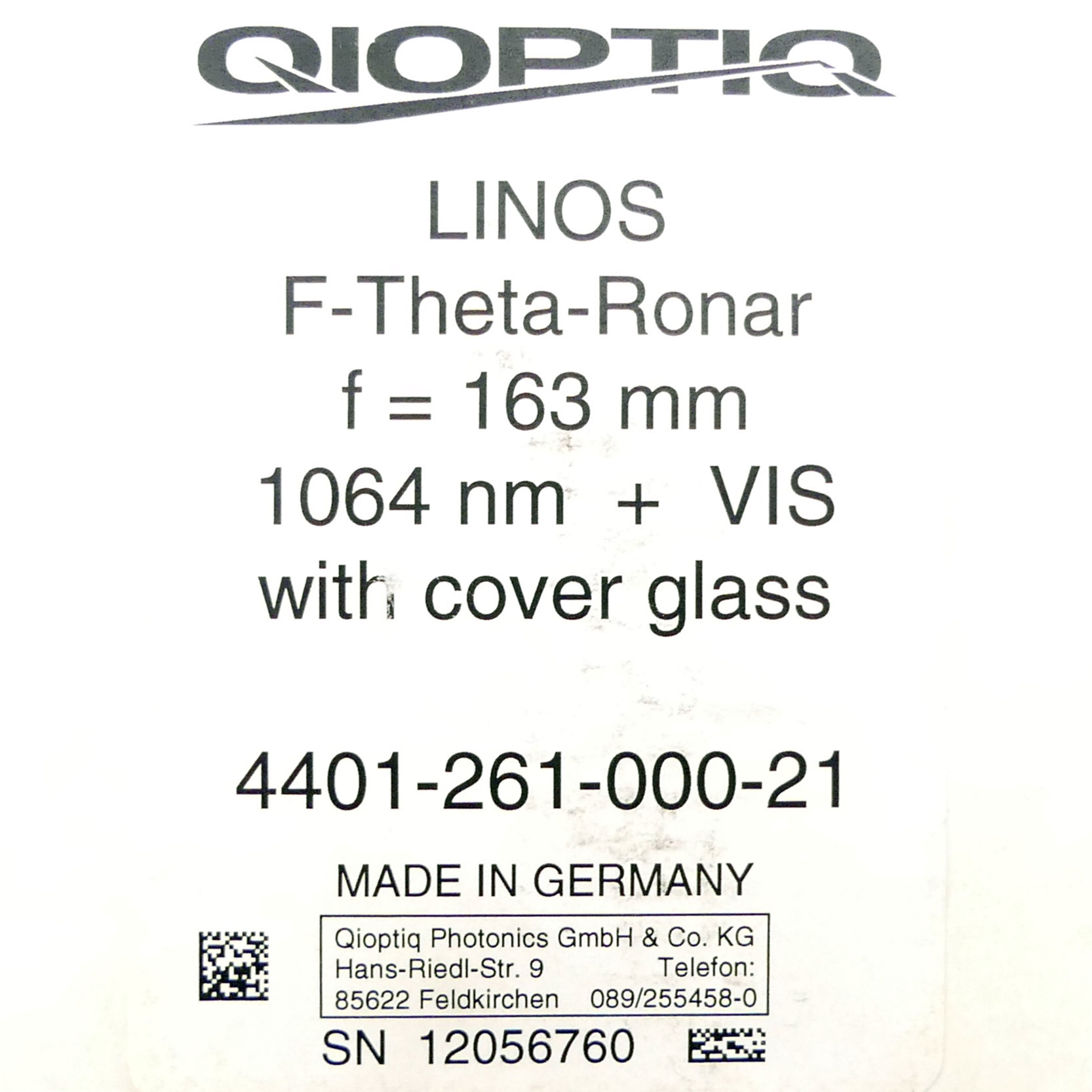LINOS F-Theta-Ronar Lens 