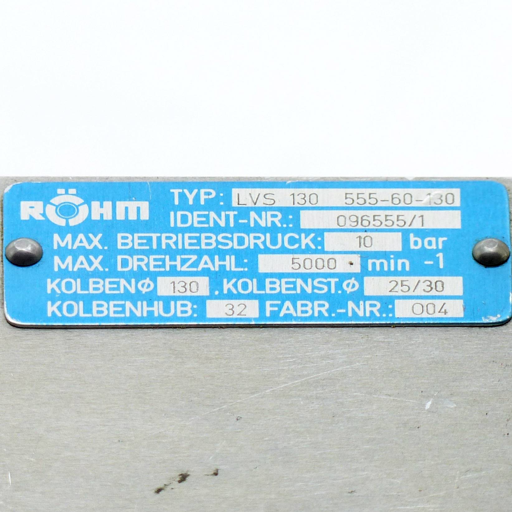 Air actuating cylinder LVS 130 555-60-130