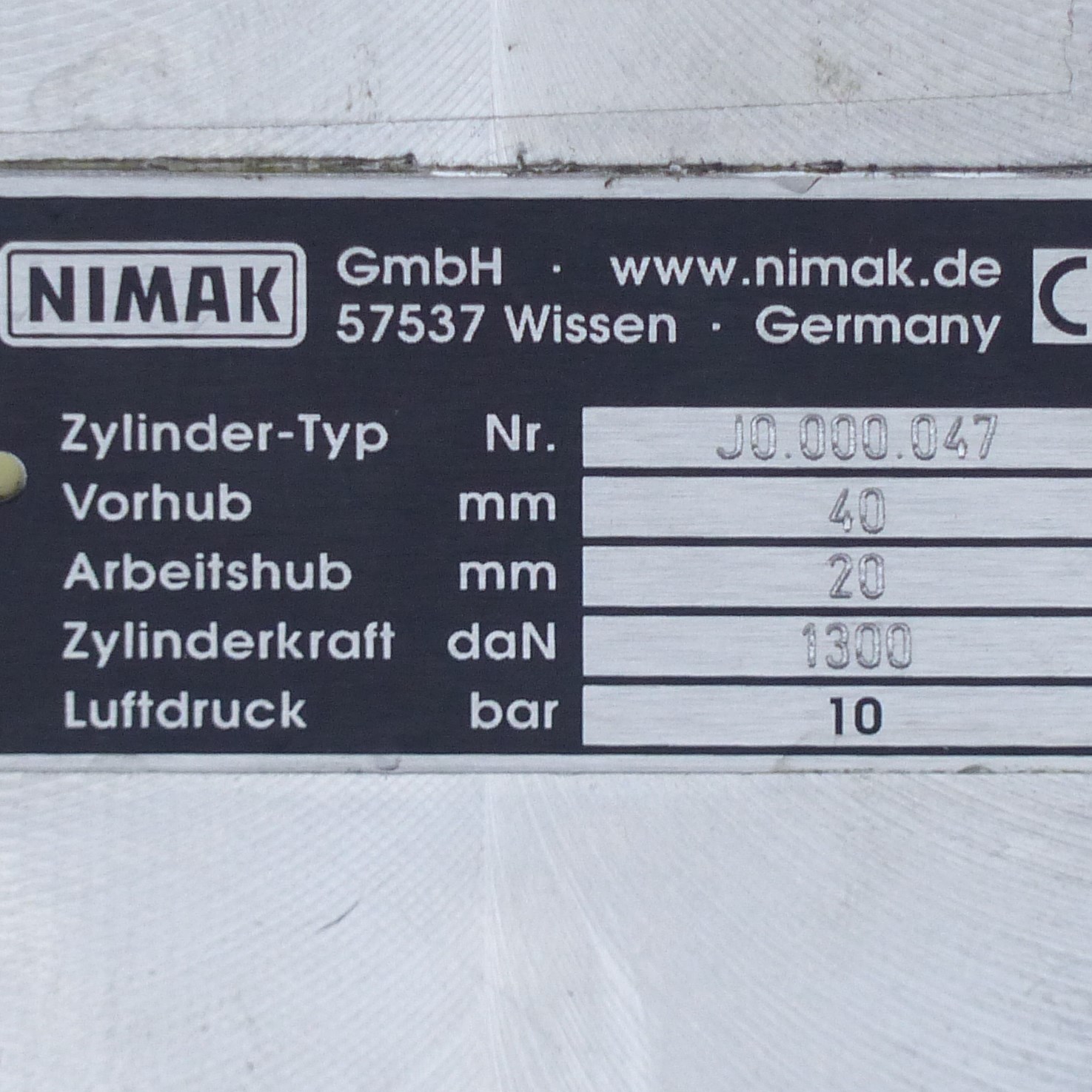 Kompaktzylinder 70 x 40