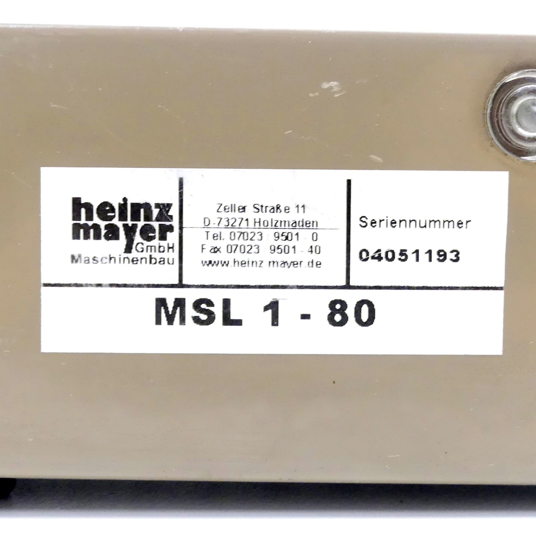 Linear unit MSL 1-80