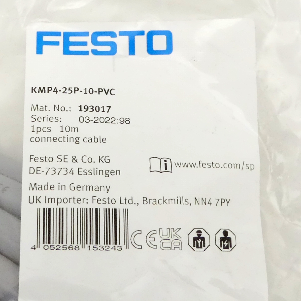 Anschlussleitung KMP4-25P-10-PVC