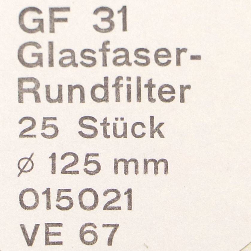 Glass Fibre round filter GF31  25 Stk. 