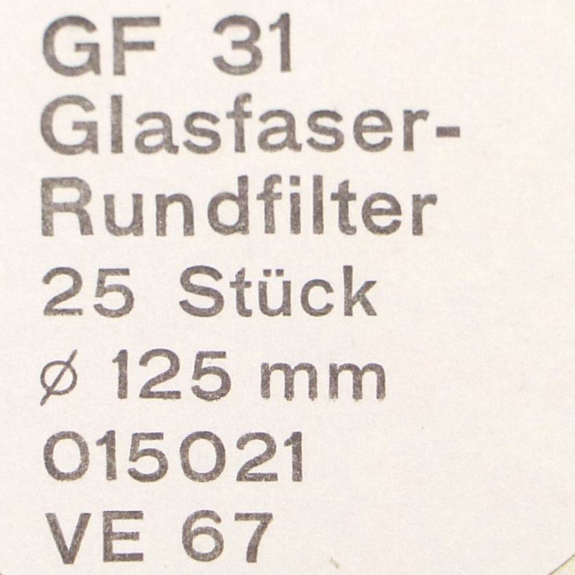 Glasfaser-Rundfilter GF31  25 Stk. 