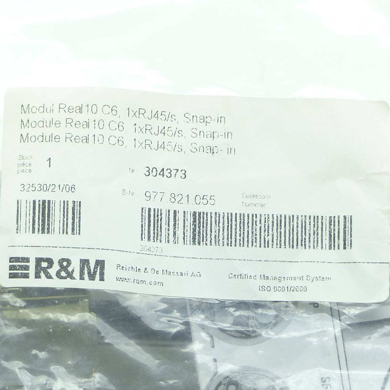 Modul Real C6 1xRJ45/s 