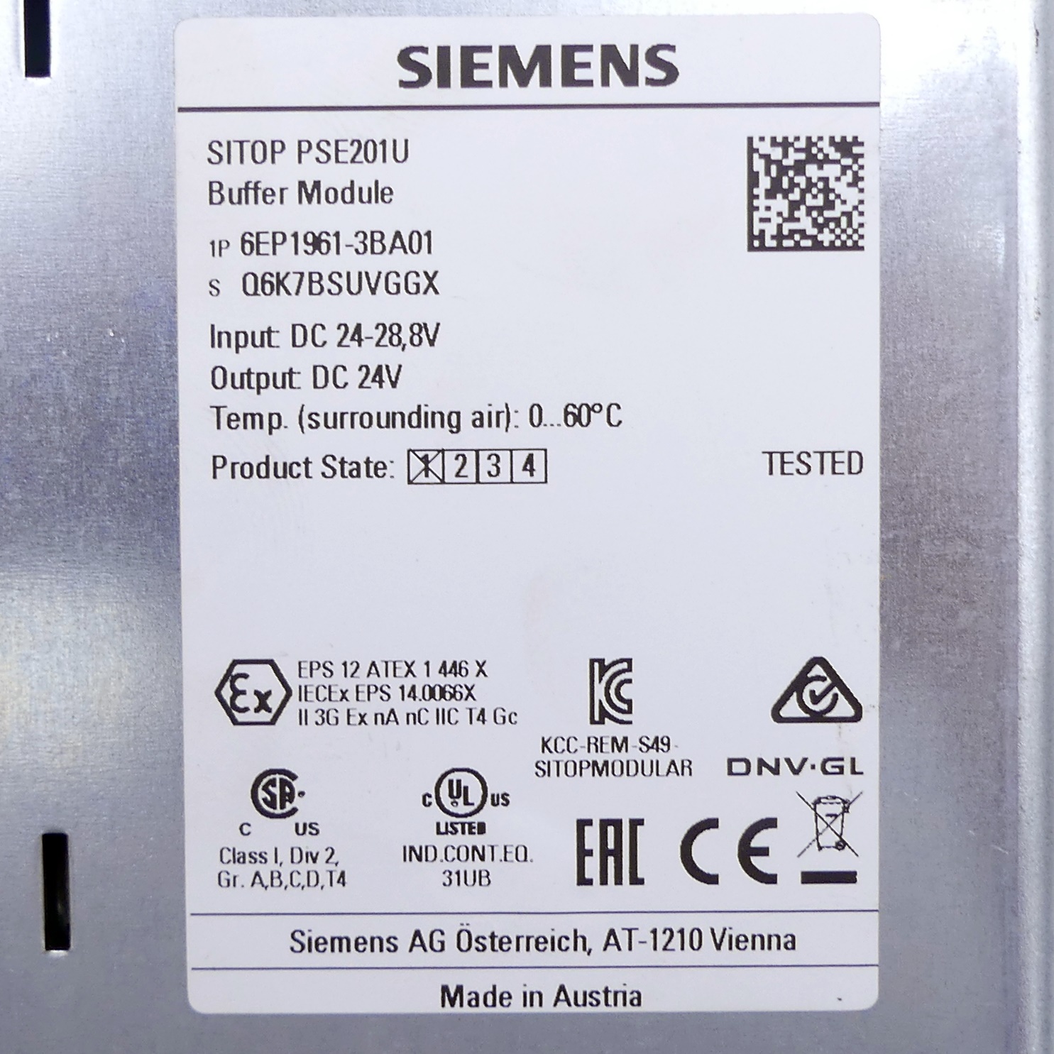 Buffer Module SITOP PSE201U