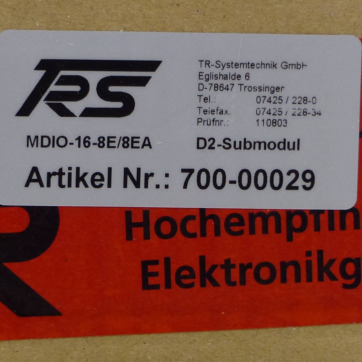 D2-Submodule 700-00029 New FS