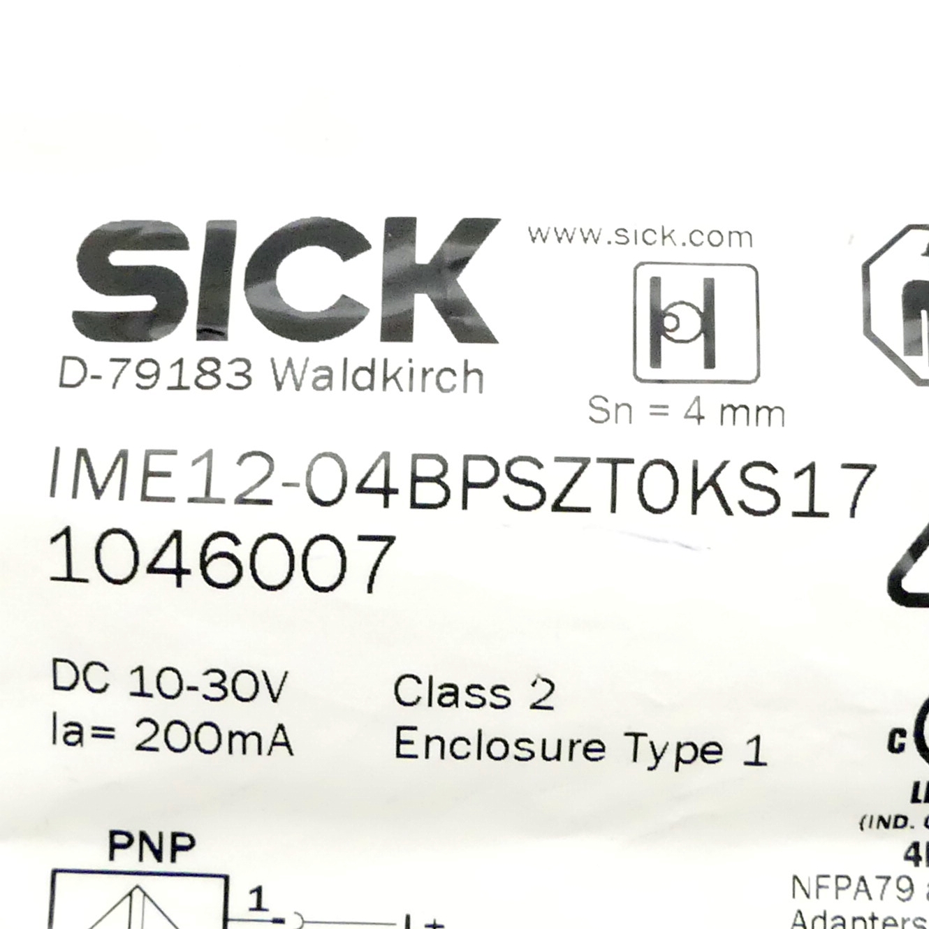 Inductive sensor IME12-04BPSZT0KS17
