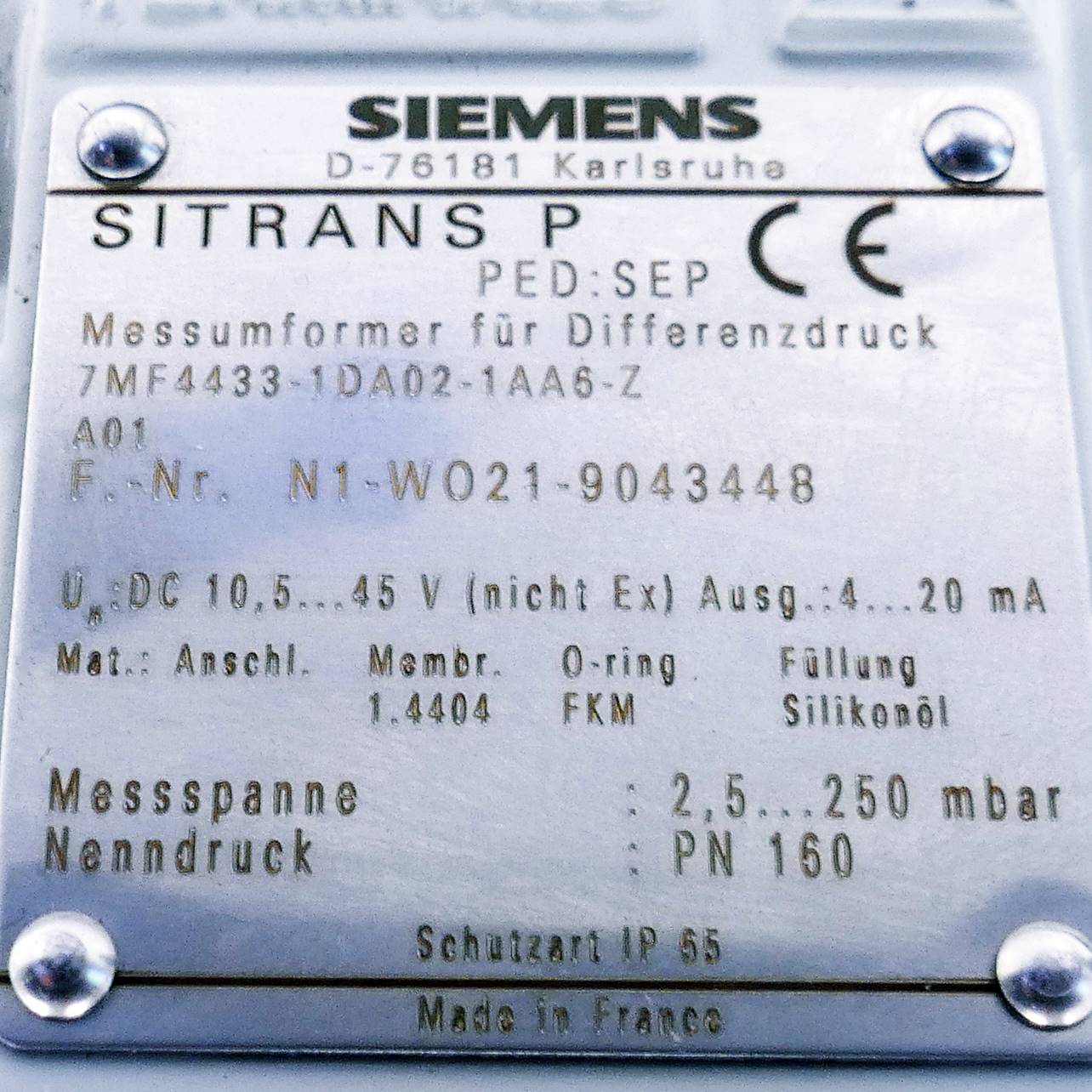 Messumformer für Differenzdruck 