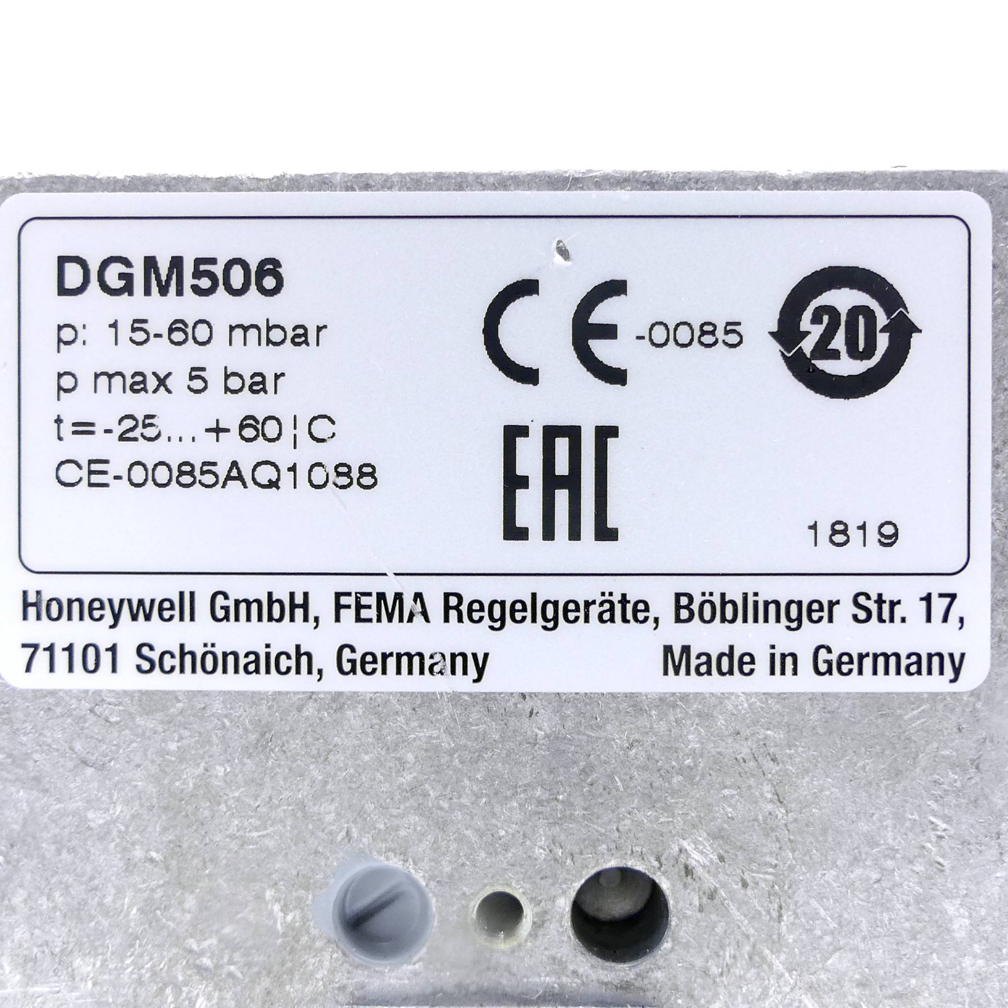 Druckwächter für Gase