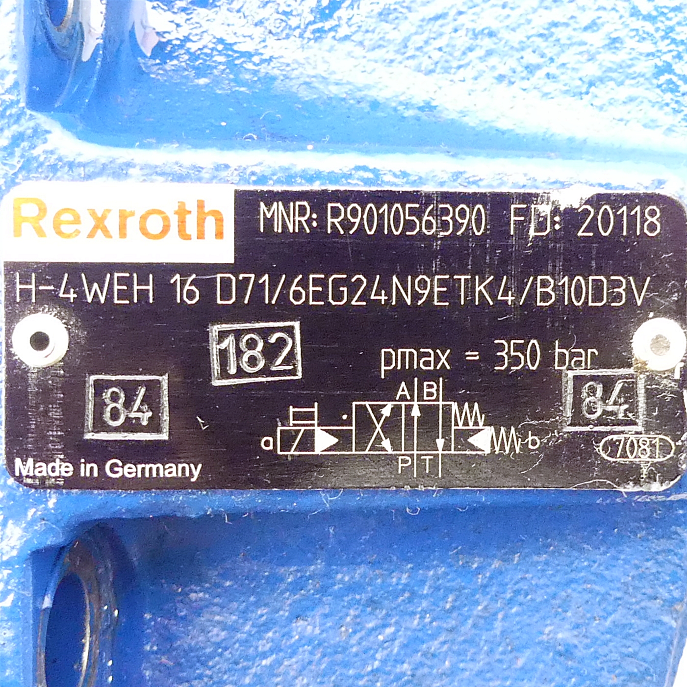 Directional spool valve H-4WEH 16 D71/6EG24N9ETK4/B10D3V