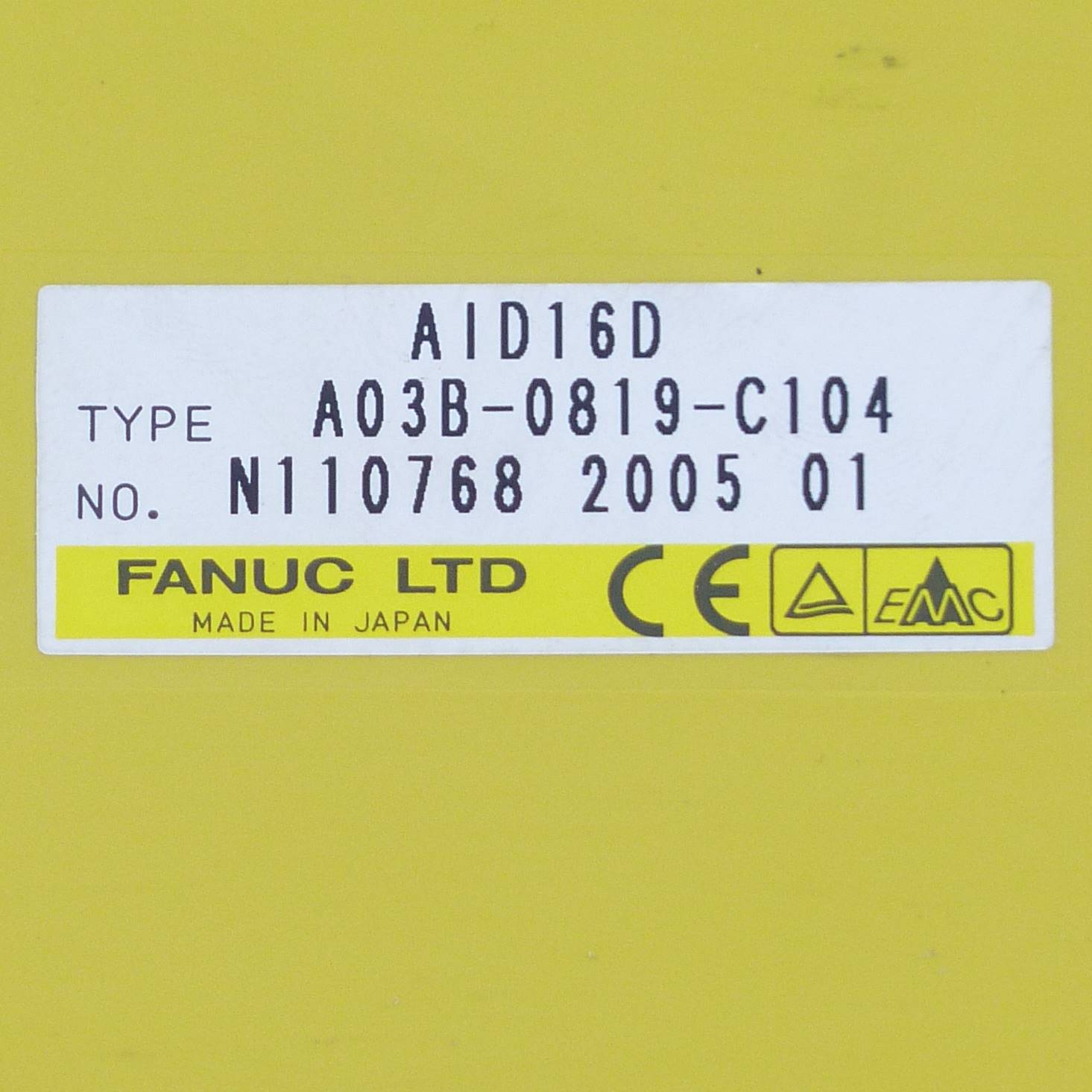Input Module A03B - 0819 - C104
