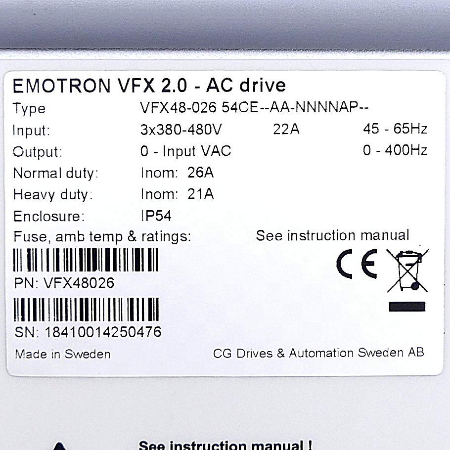 Frequency converter VFX 2.0 - AC drive