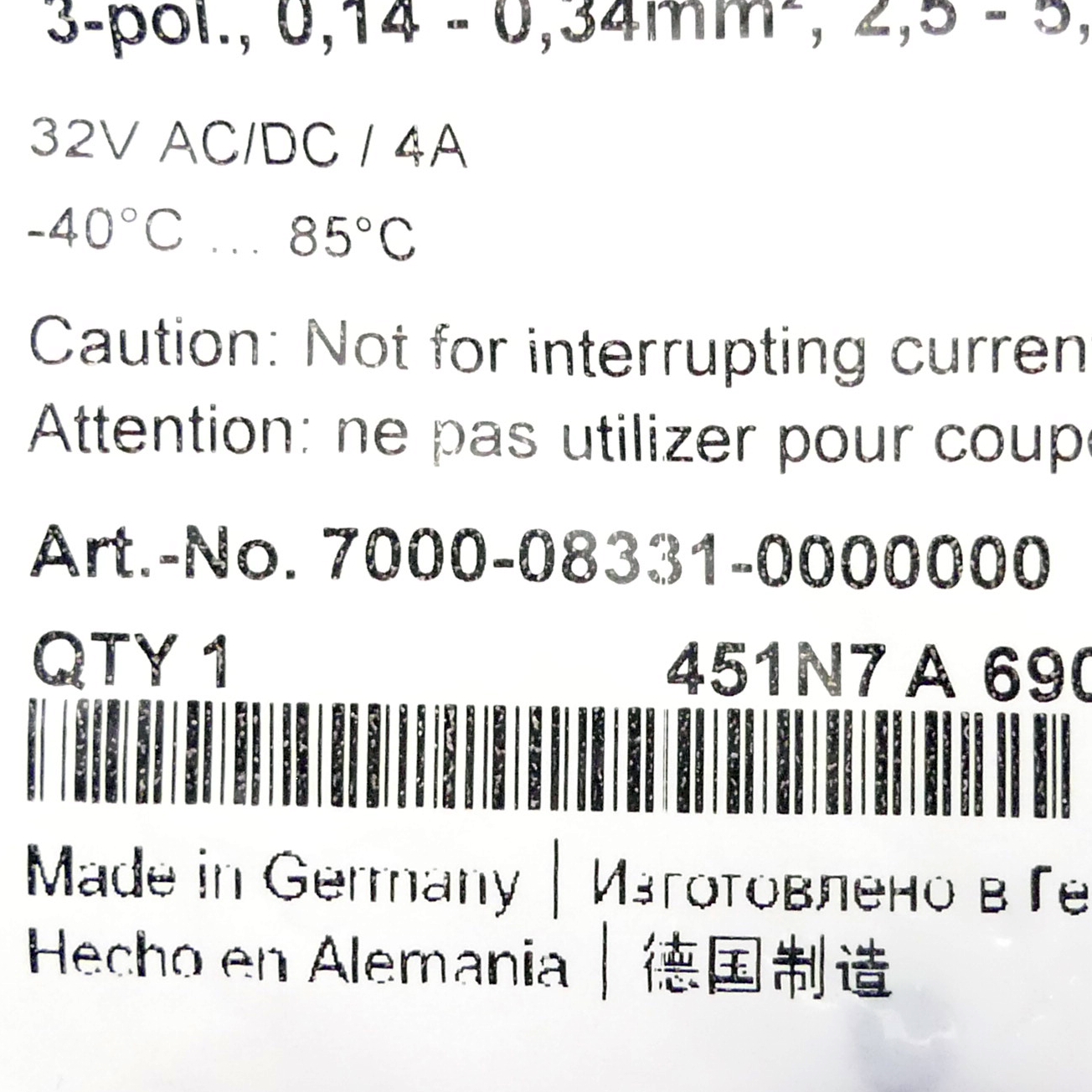 Schneidklemmenanschluss