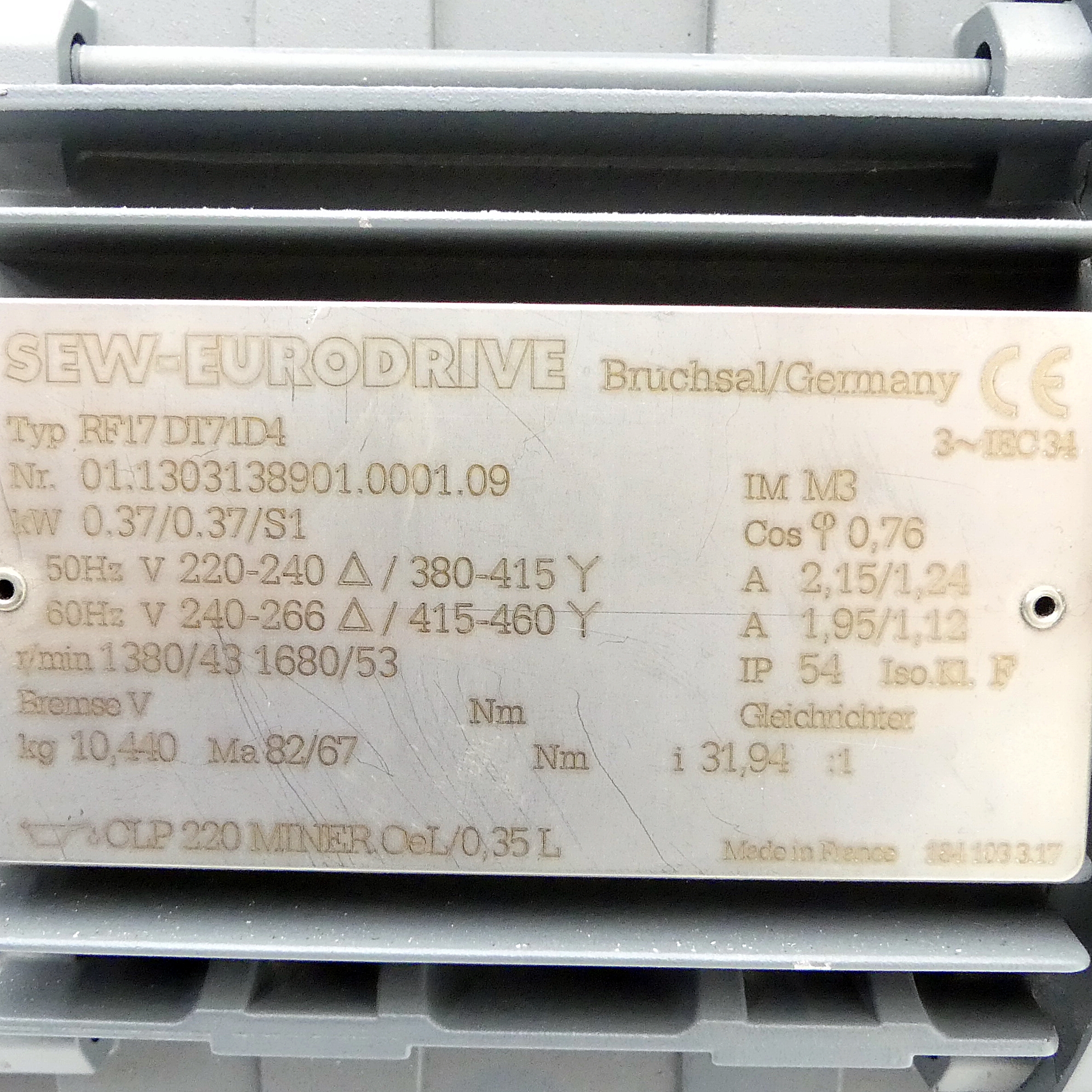 Getriebemotor RF17DT71D4 