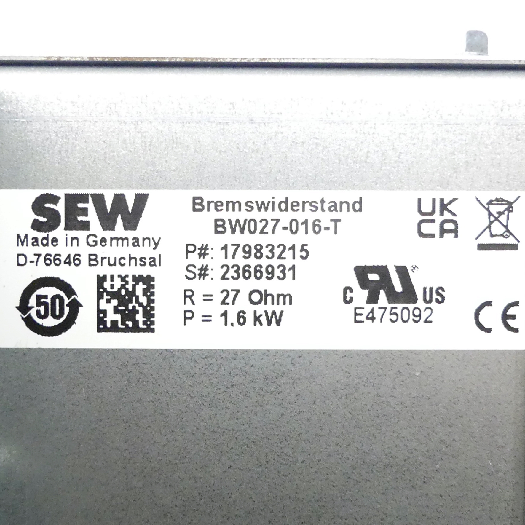Bremswiderstand BW027-016-T