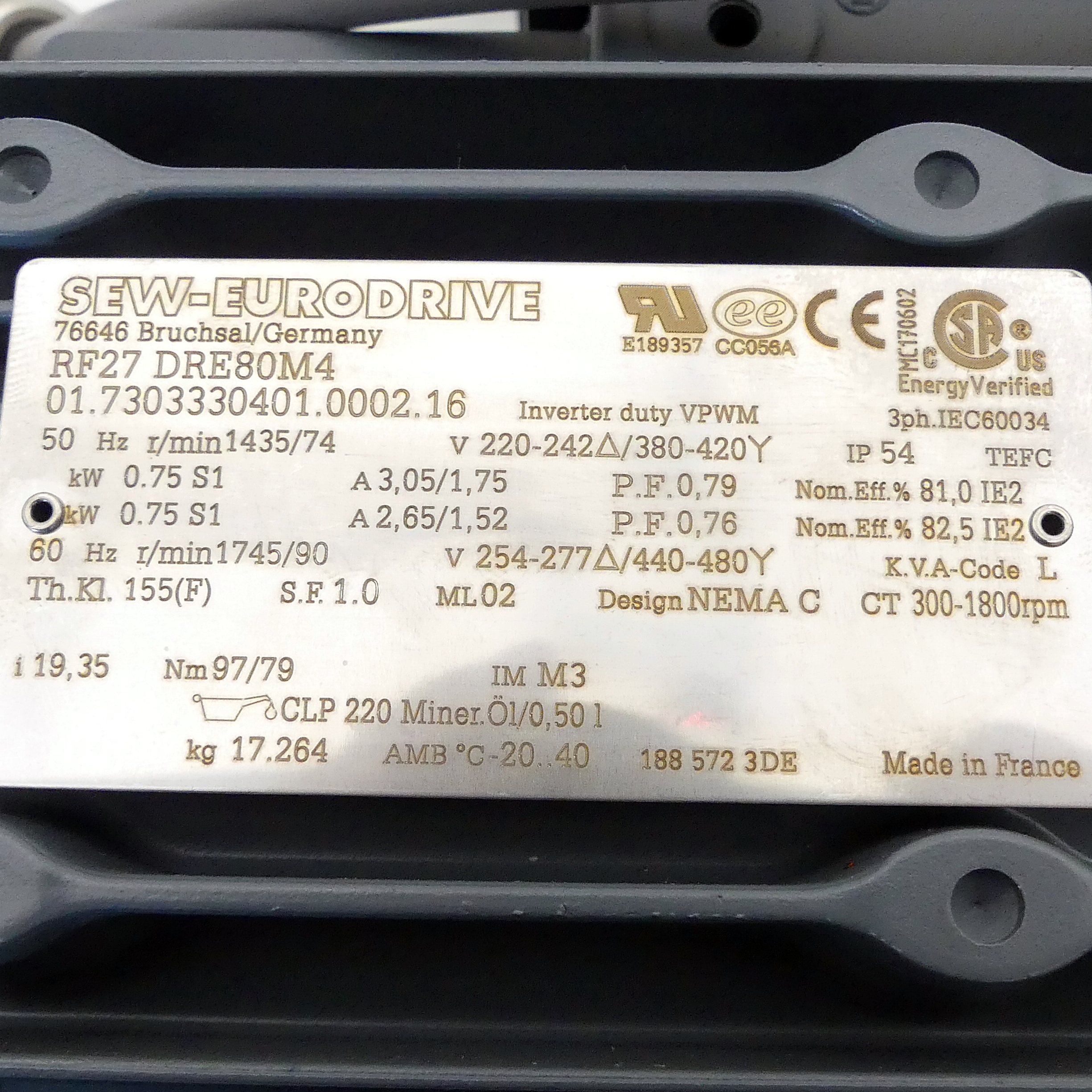 Gear motor RF27 DRE80M4
