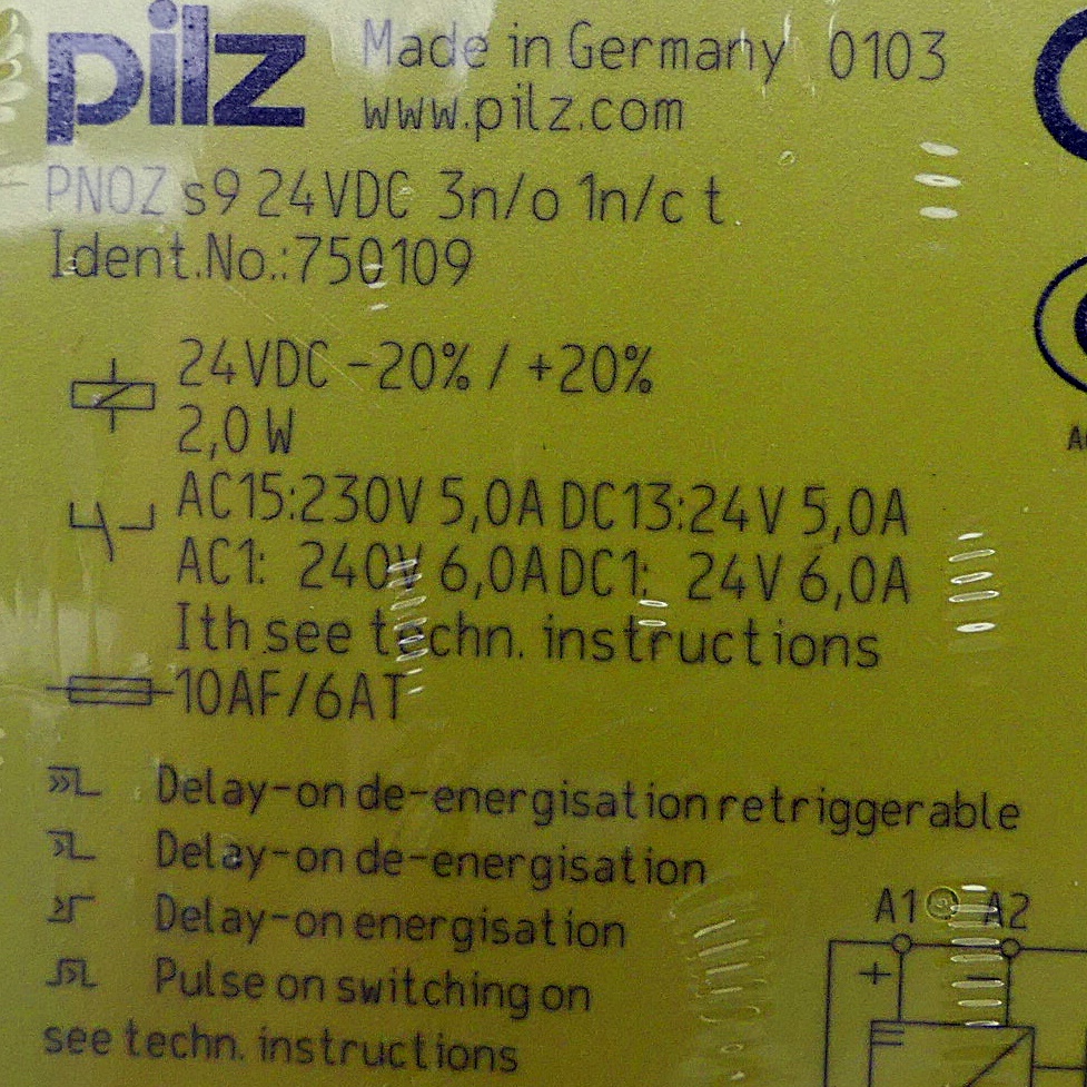 PNOZ s9 24VDC 3n/o 1n/c t Safety Switchgear  