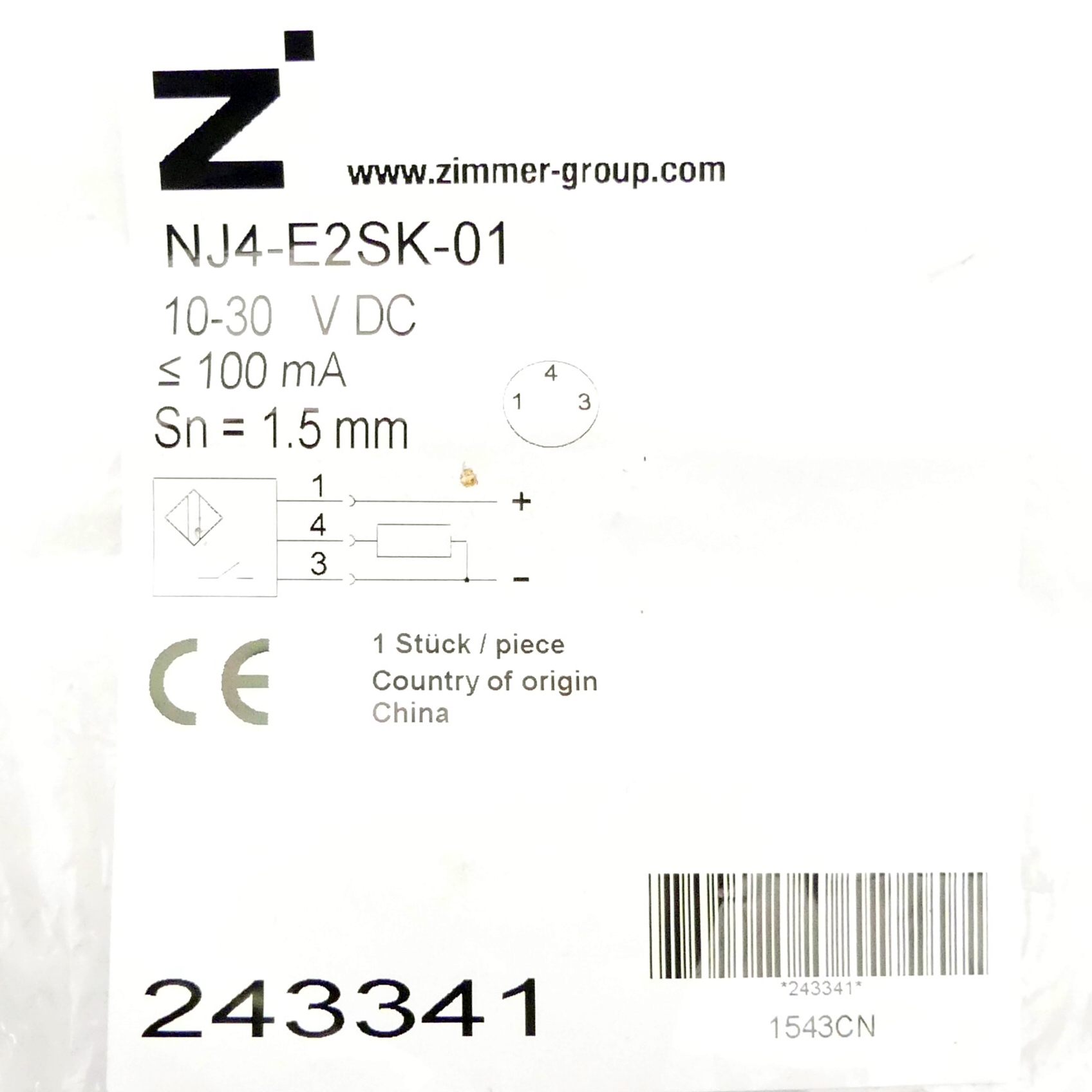 Proximity switch NJ4-E2SK-01 