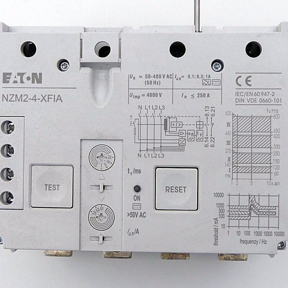 NZM2-4-XFIA - Earth-fault release, 0.3-1A AC/DC sensitive, 4p 