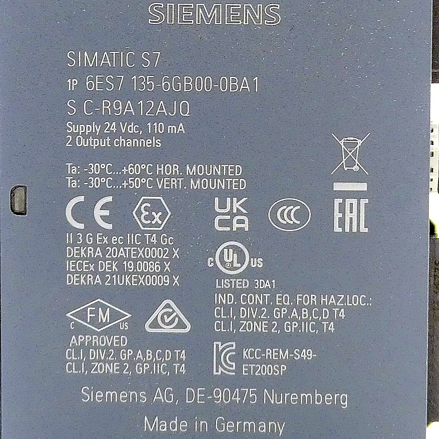 SIMATIC ET 200SP Analog output module