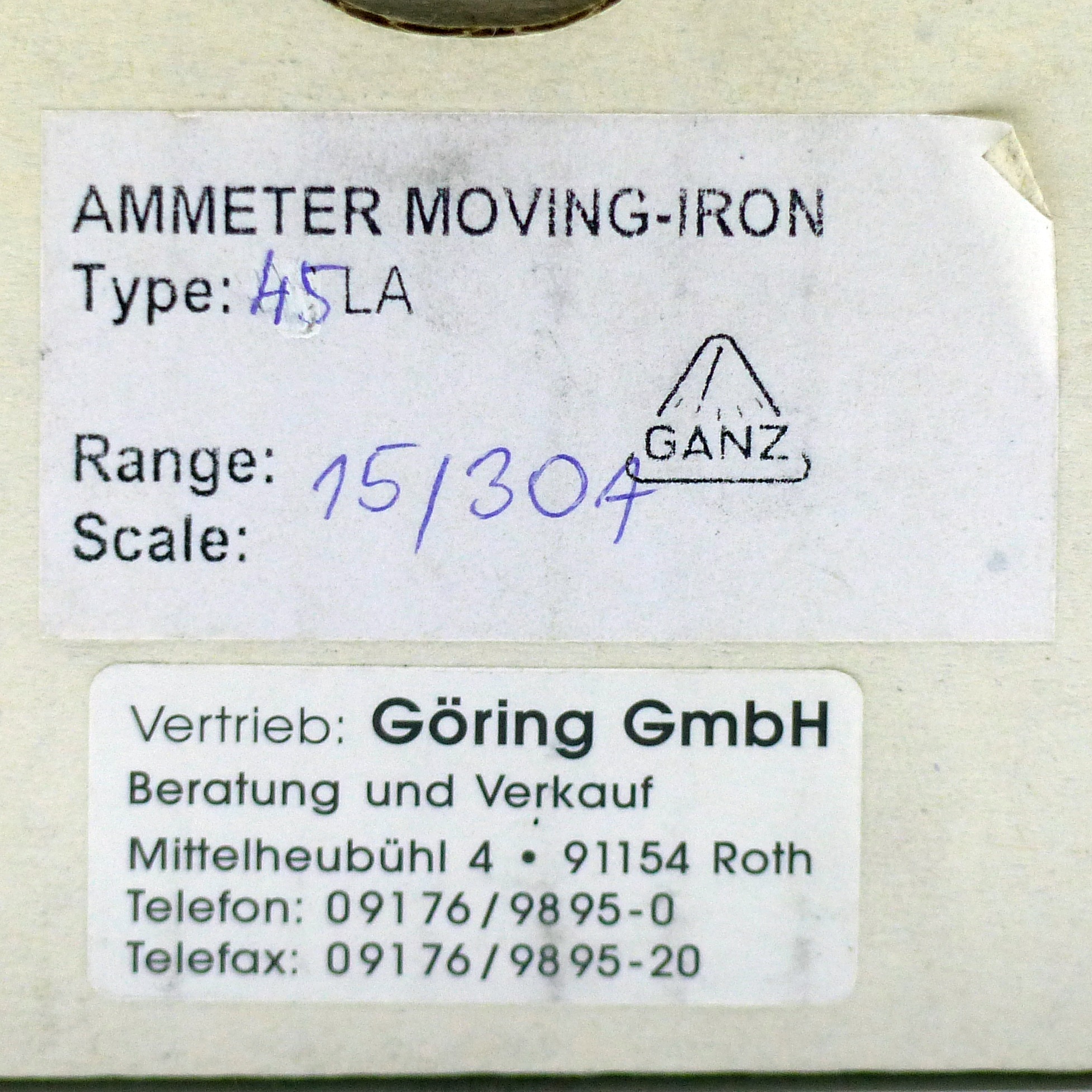 Ammeter moving iron 